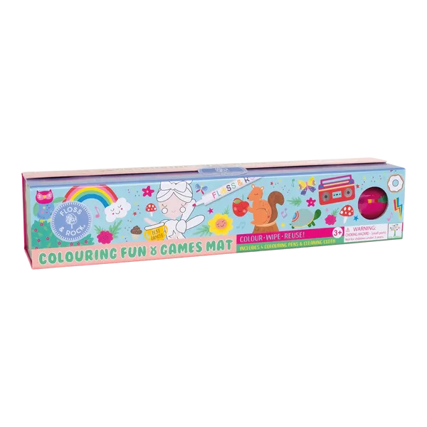 Colouring Fun & Games Mat - Rainbow Fairy