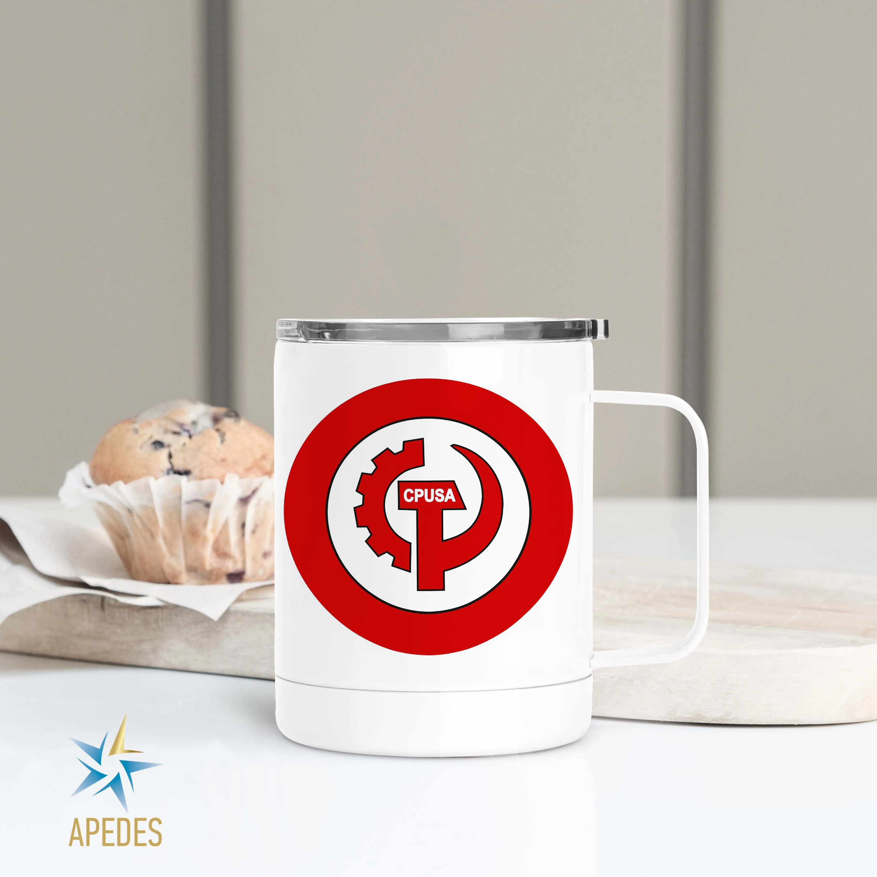 Communist Party USA CPUSA Stainless Steel Travel Mug 13 OZ