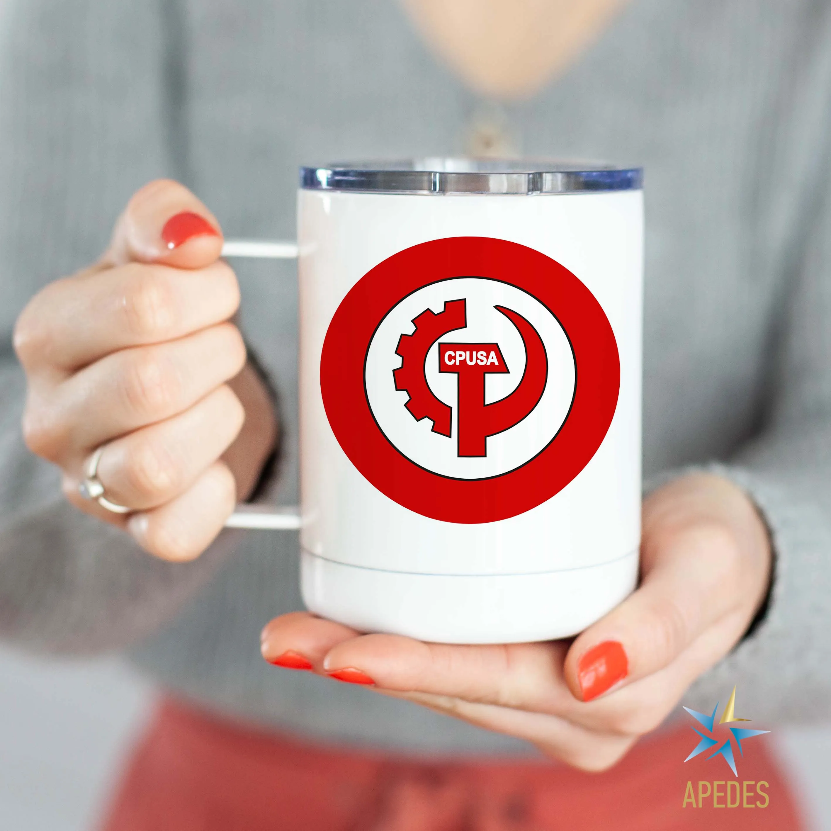 Communist Party USA CPUSA Stainless Steel Travel Mug 13 OZ
