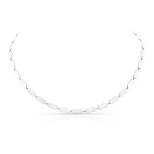 Confetti Necklace - Plain | White Gold