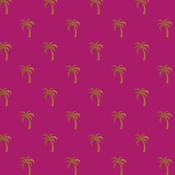 Craft Cotton Co - Tropical Metallics - Palm Trees