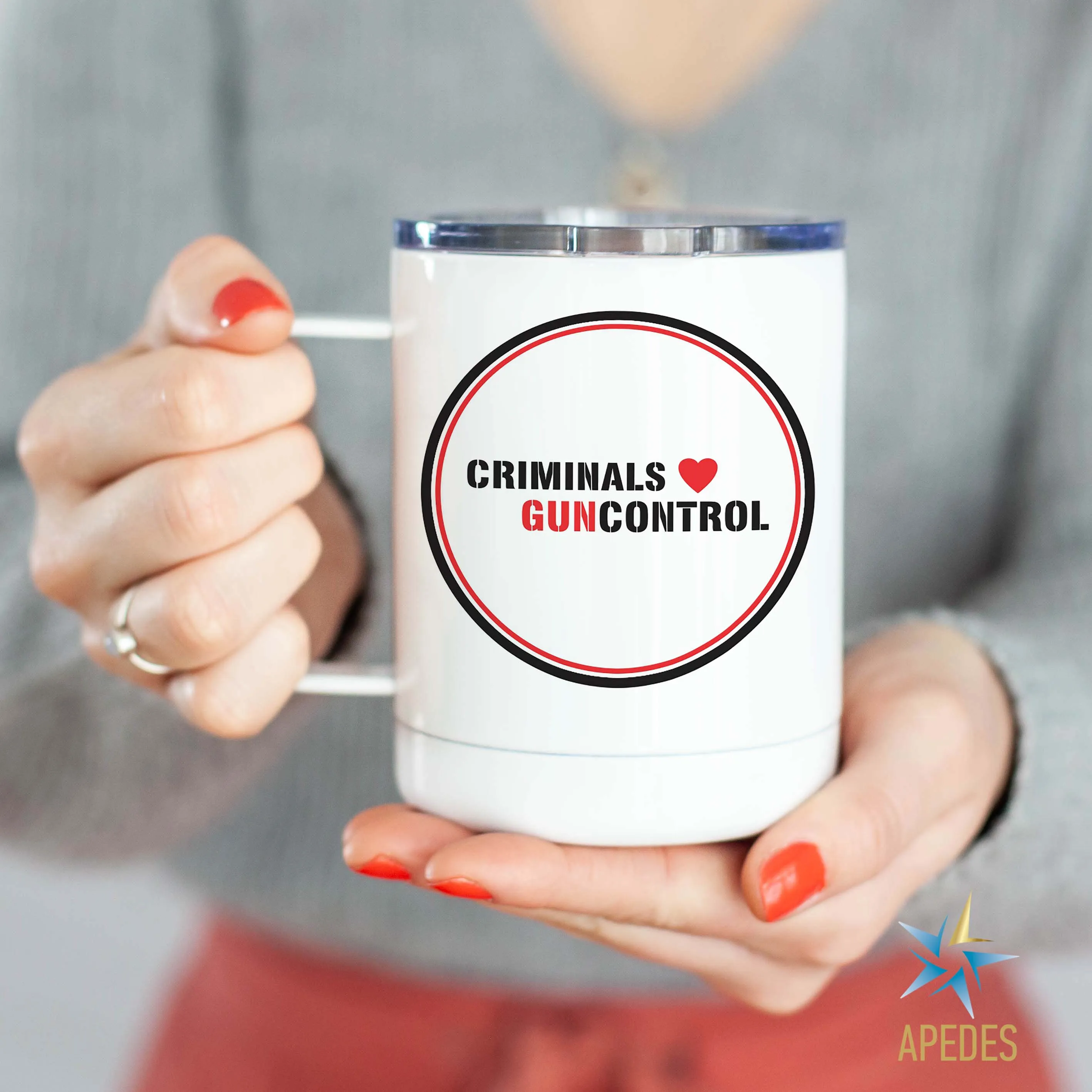 Criminals Guncontrol Stainless Steel Travel Mug 13 OZ