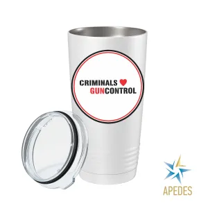 Criminals Guncontrol Stainless Steel Tumbler 20 OZ