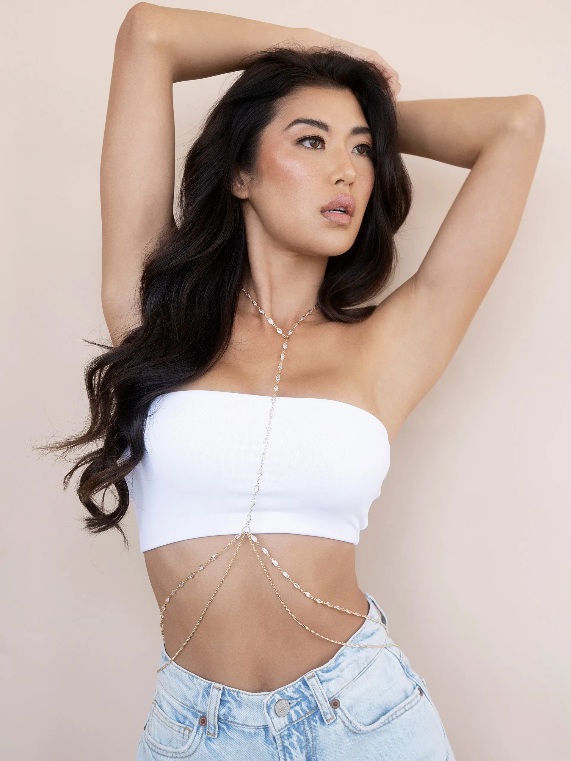 Crystal Baguette Body Chain