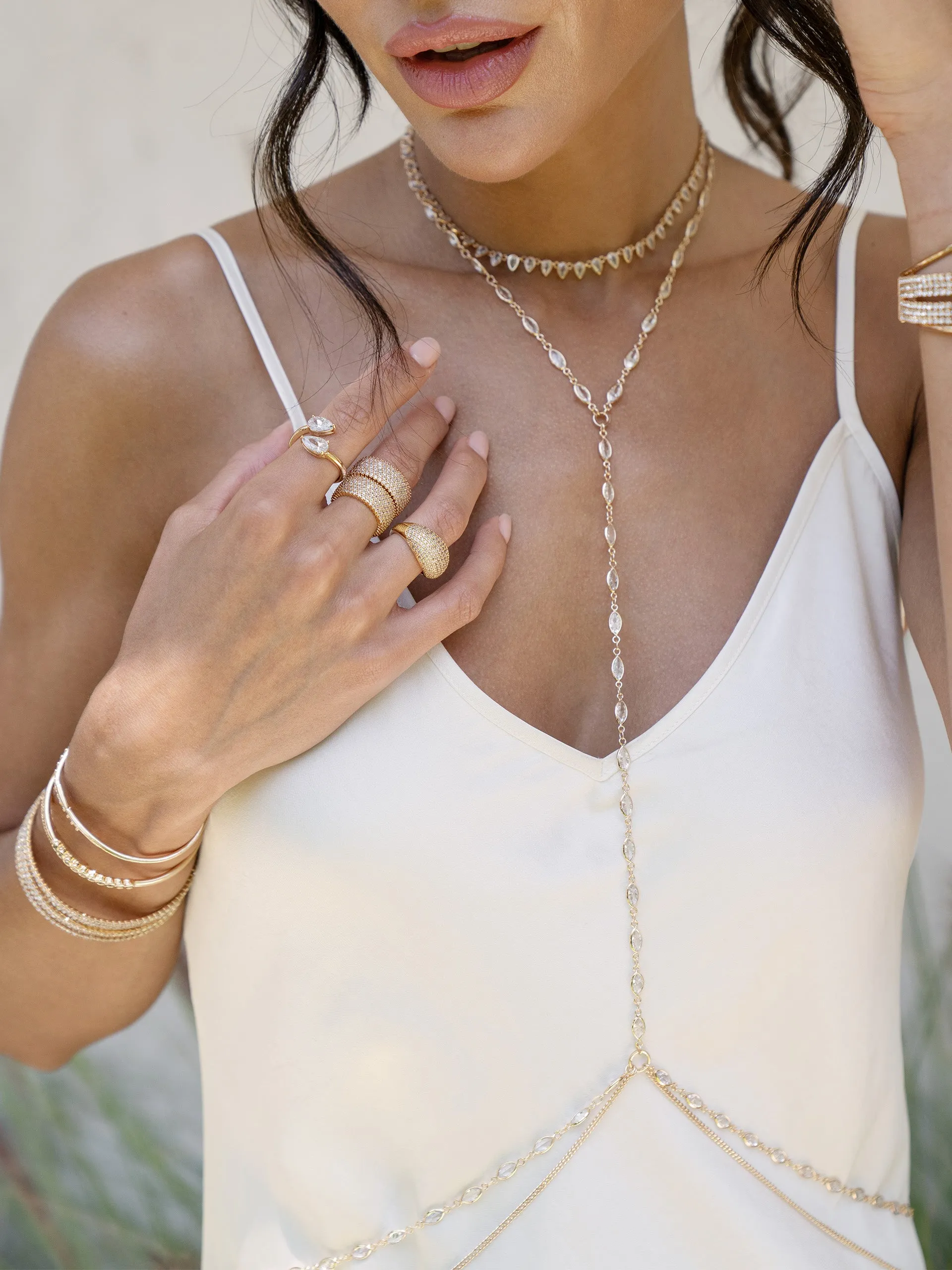 Crystal Baguette Body Chain