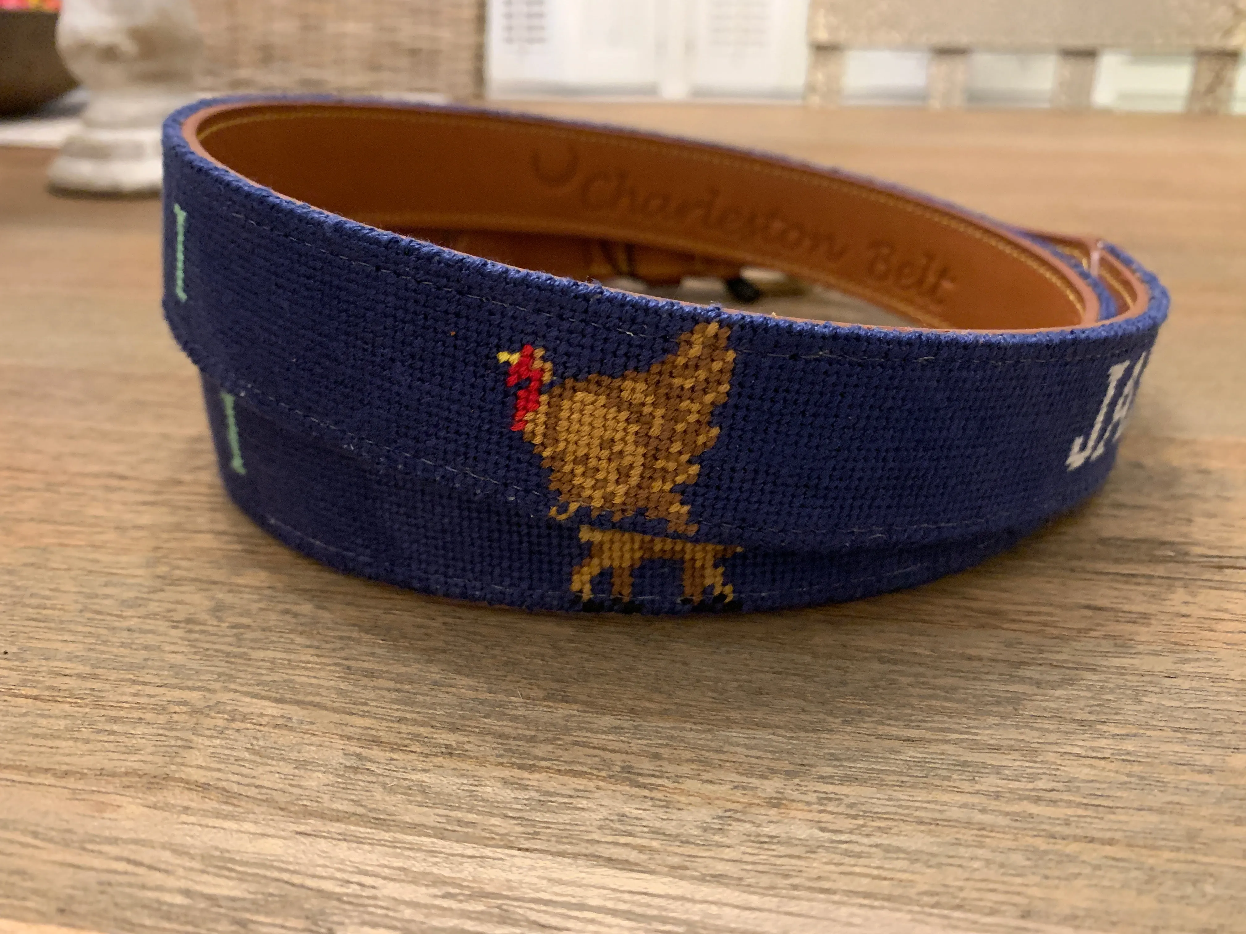 Custom Needlepoint Belt