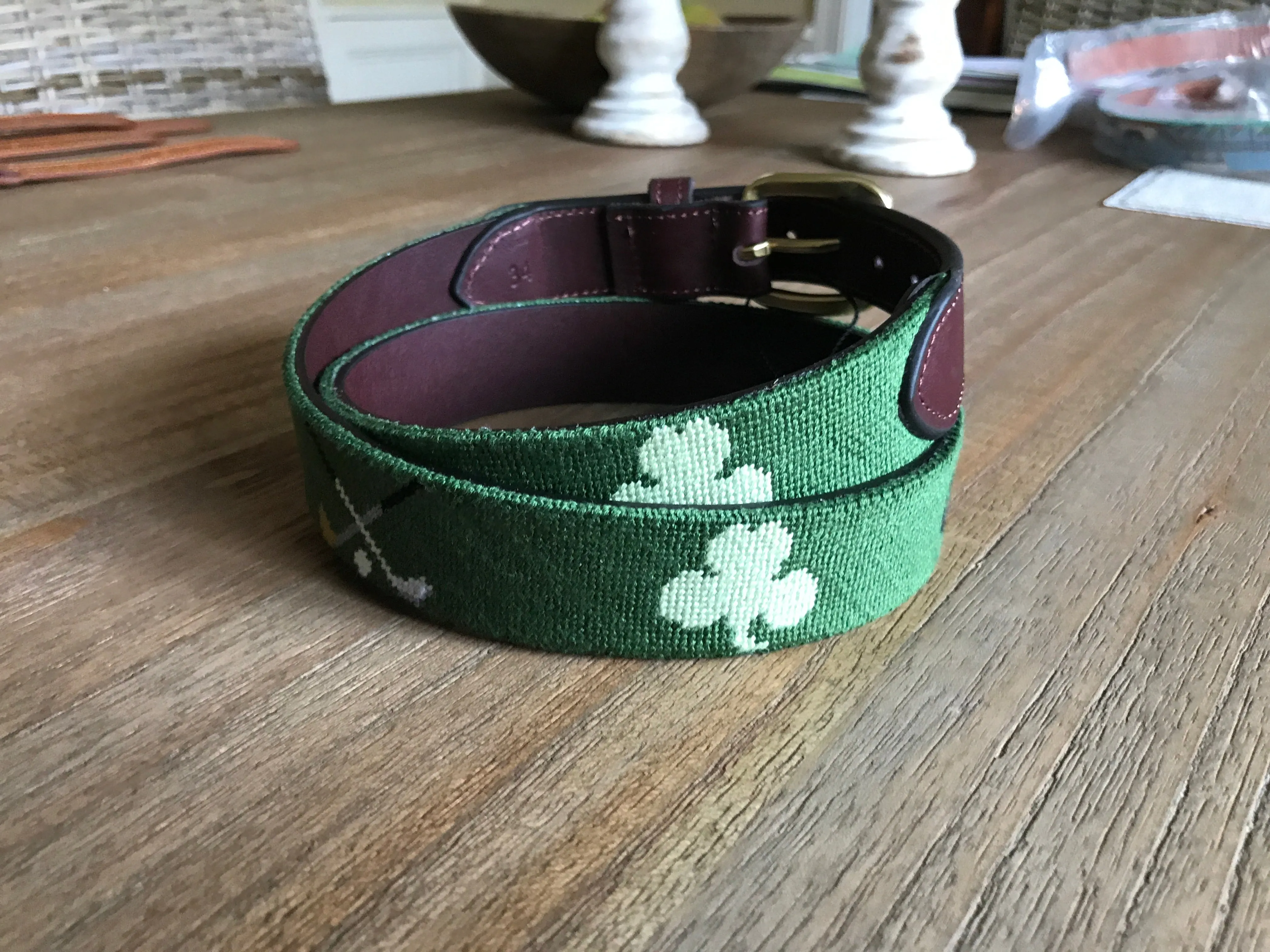 Custom Needlepoint Belt