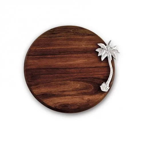 Cutting Board Garden Palm Tree 12" Round