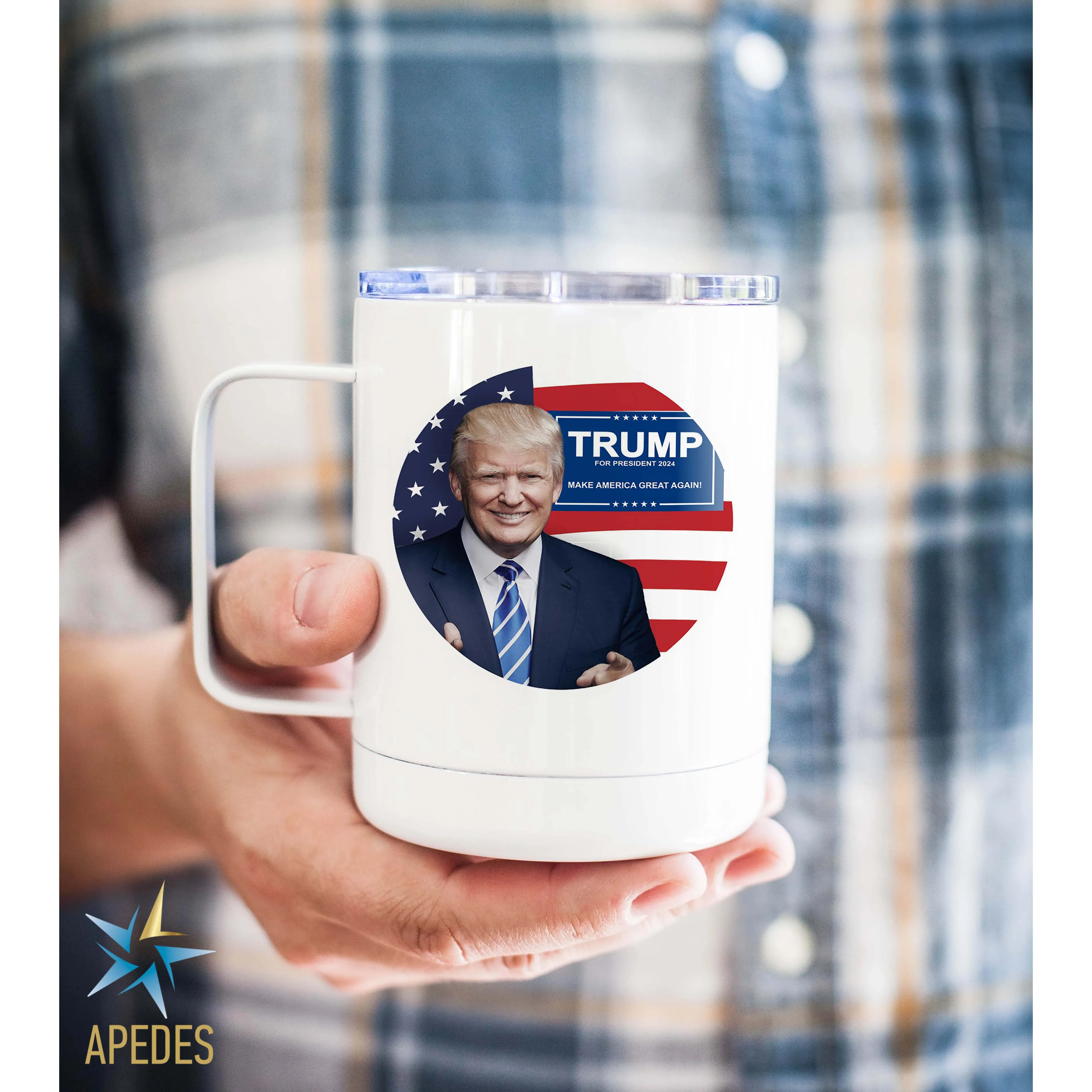 Donald Trump 2024 President USA Stainless Steel Travel Mug 13 OZ