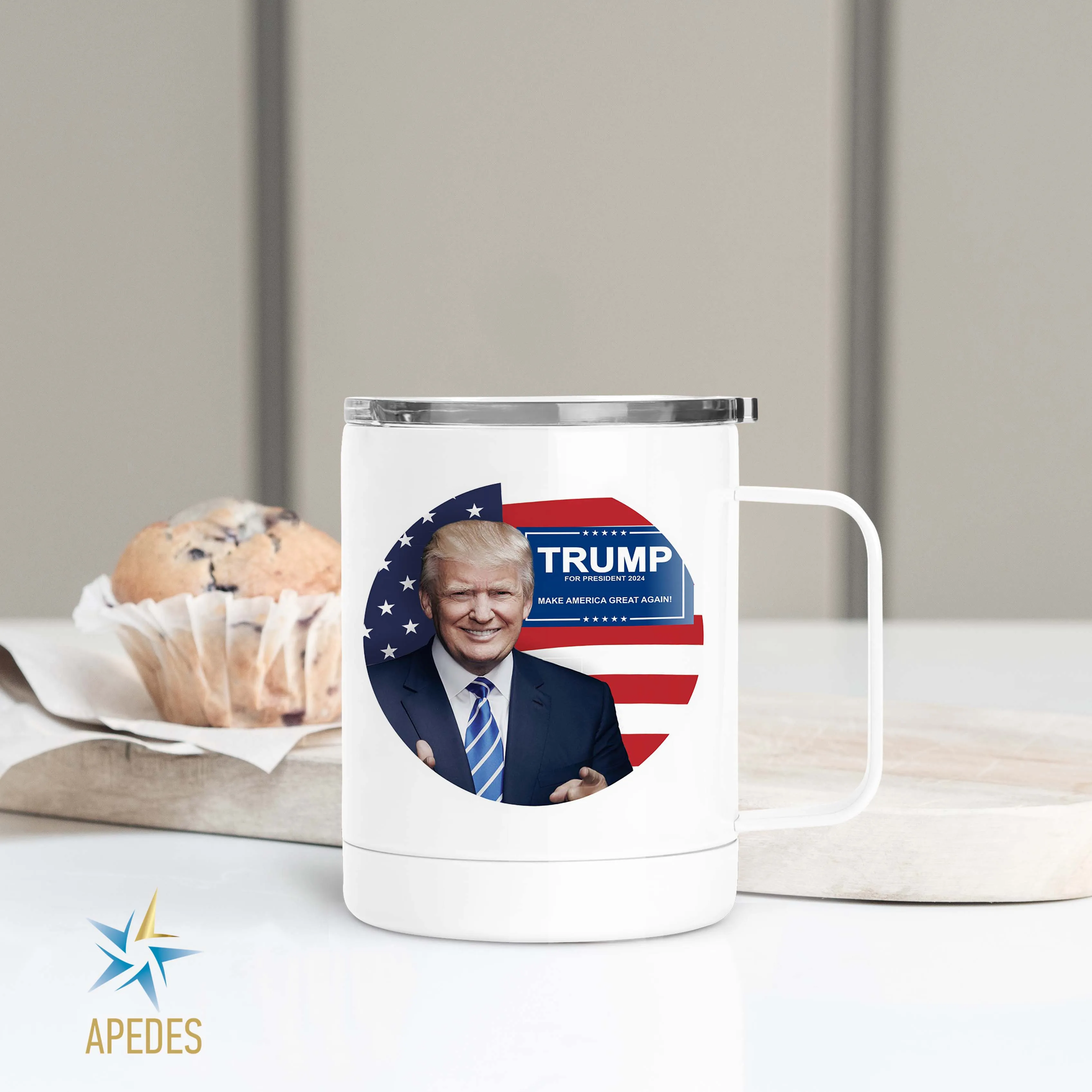 Donald Trump 2024 President USA Stainless Steel Travel Mug 13 OZ