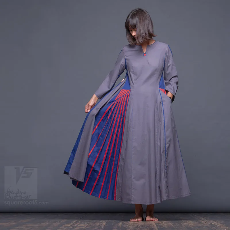 Dress "Revolution" model "LB" Long sleeve Blue