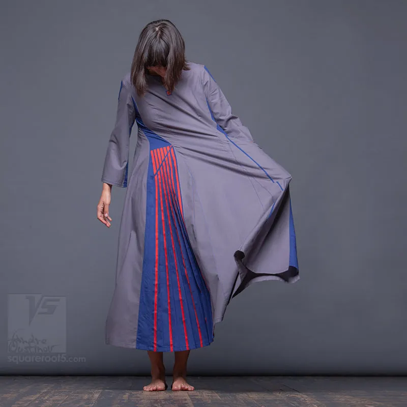 Dress "Revolution" model "LB" Long sleeve Blue