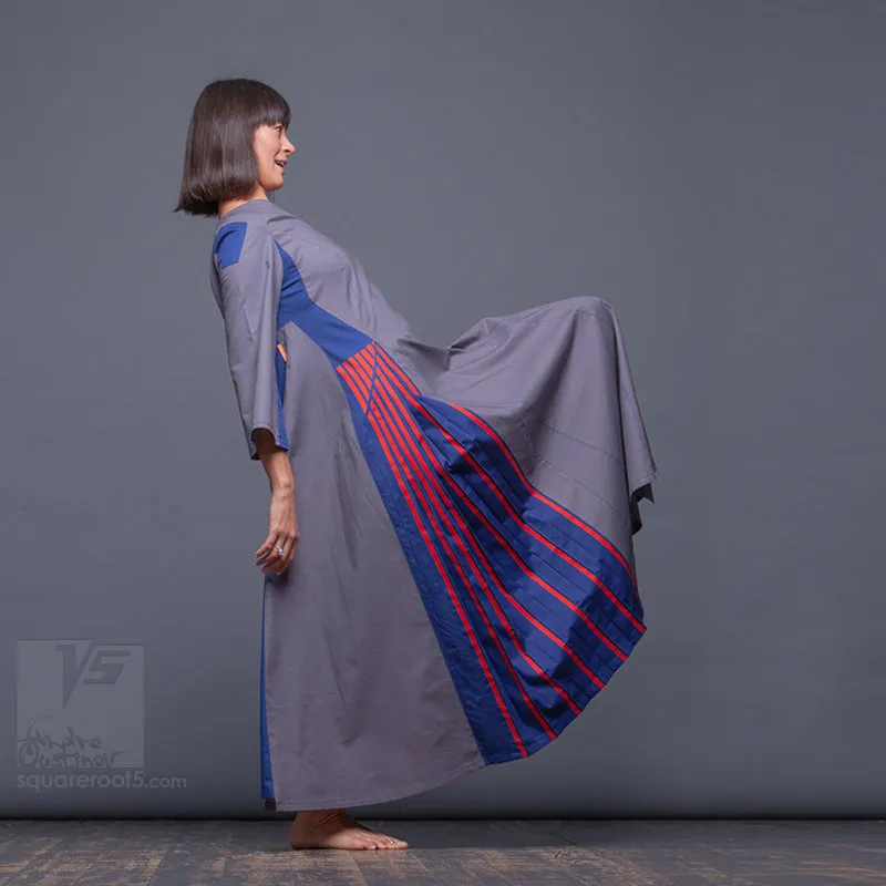 Dress "Revolution" model "LB" Long sleeve Blue
