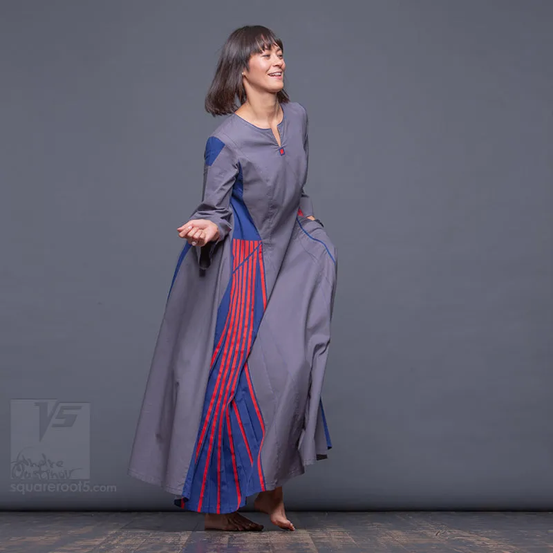 Dress "Revolution" model "LB" Long sleeve Blue