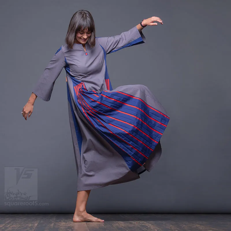 Dress "Revolution" model "LB" Long sleeve Blue