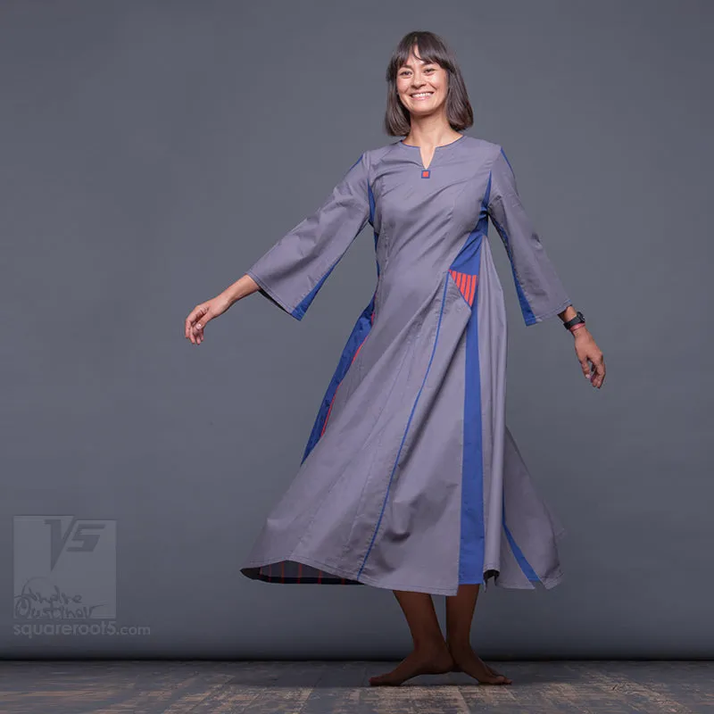 Dress "Revolution" model "LB" Long sleeve Blue