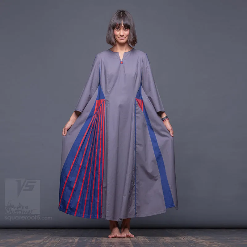 Dress "Revolution" model "LB" Long sleeve Blue