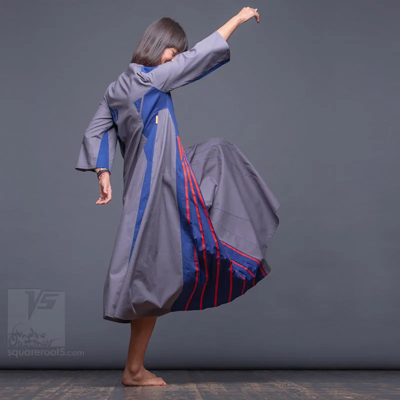 Dress "Revolution" model "LB" Long sleeve Blue