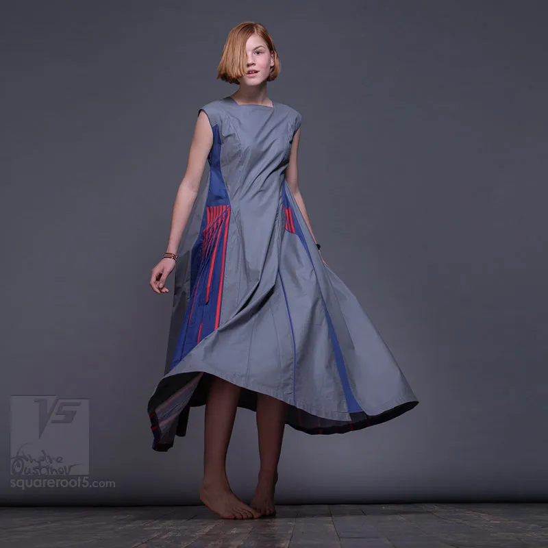 Dress "Revolution" model "SB" Short sleeve Blue