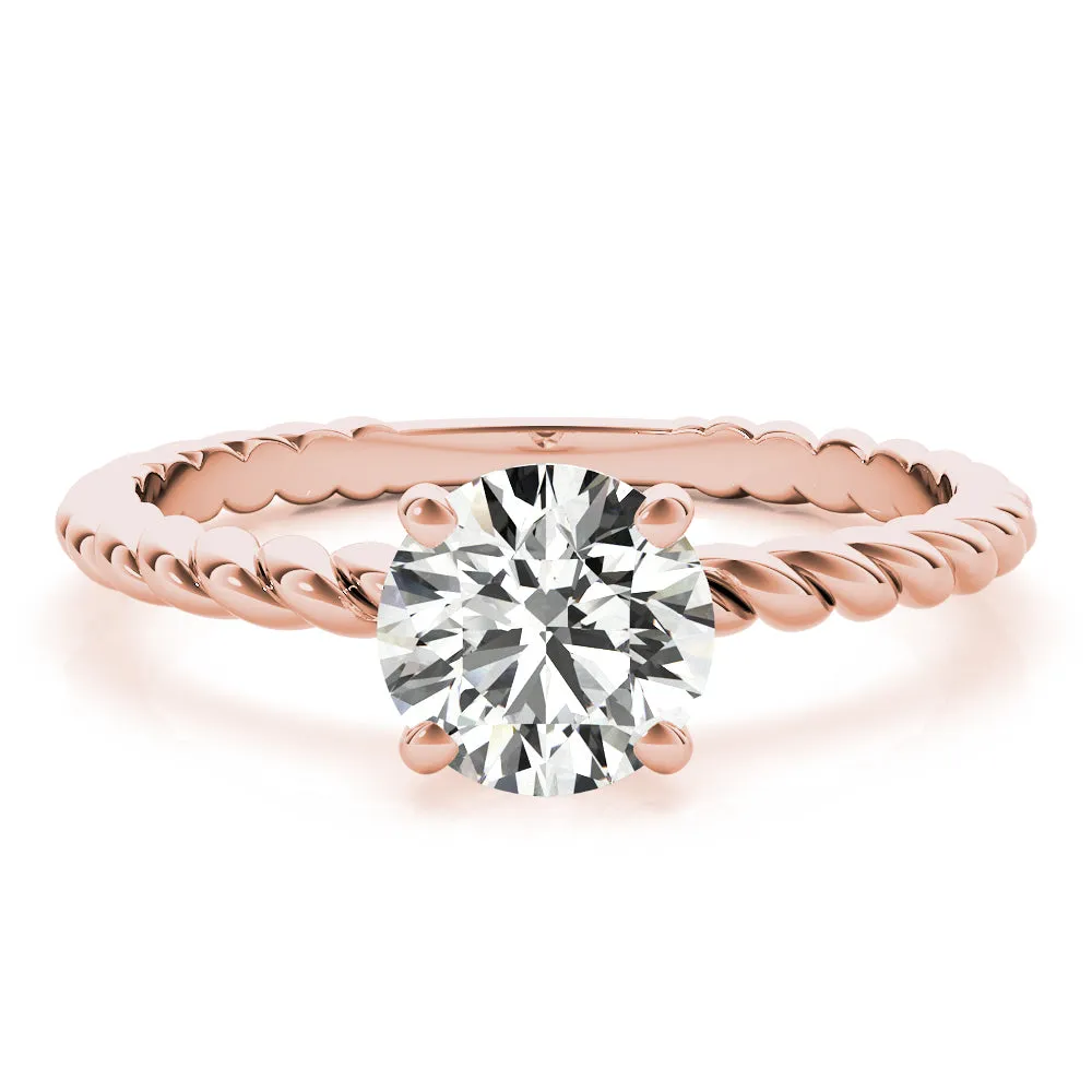 Eleanor Round Lab Grown Diamond Solitaire Engagement Ring IGI Certified