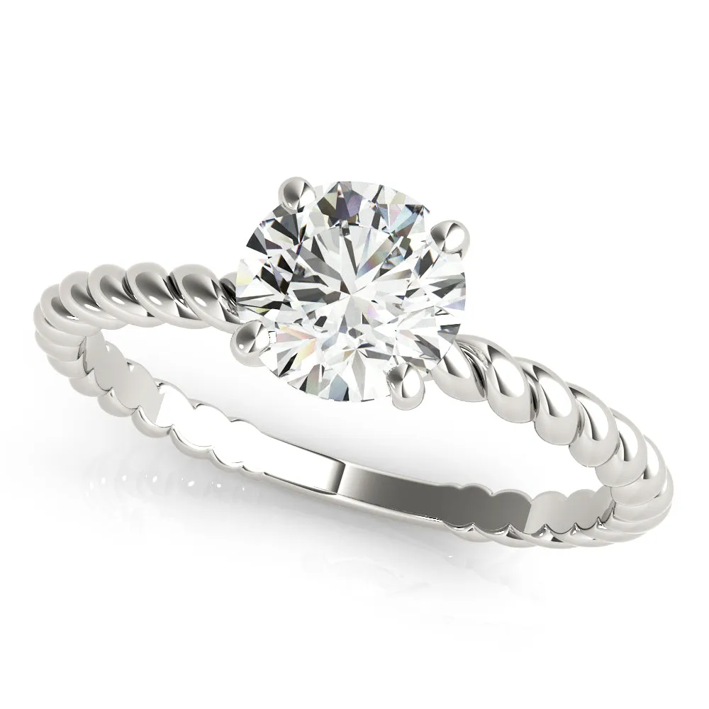 Eleanor Round Lab Grown Diamond Solitaire Engagement Ring IGI Certified