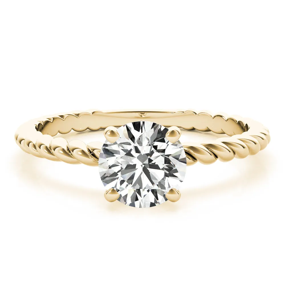 Eleanor Round Lab Grown Diamond Solitaire Engagement Ring IGI Certified