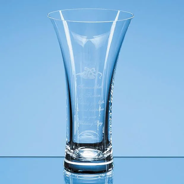 Engraved Neptune Plain Trumpet Vase