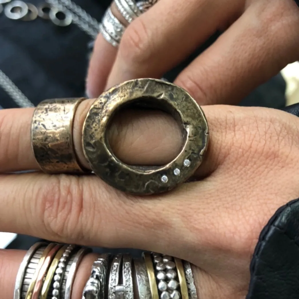 Eternal Rustic Bronze and Diamond Ring