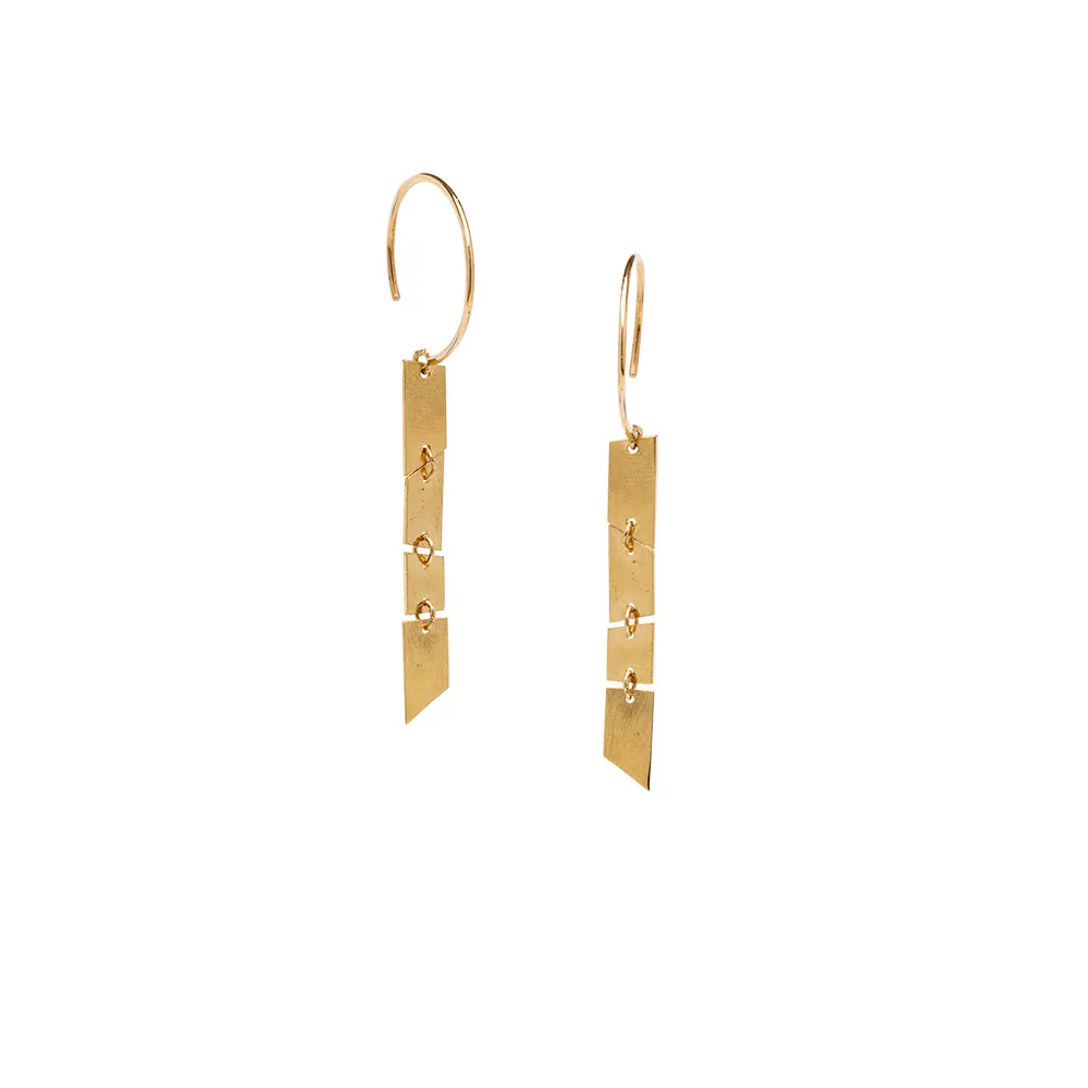 faceted link earrings
