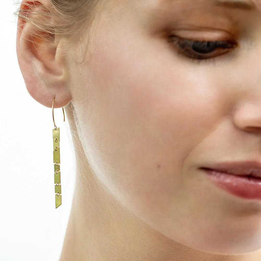 faceted link earrings
