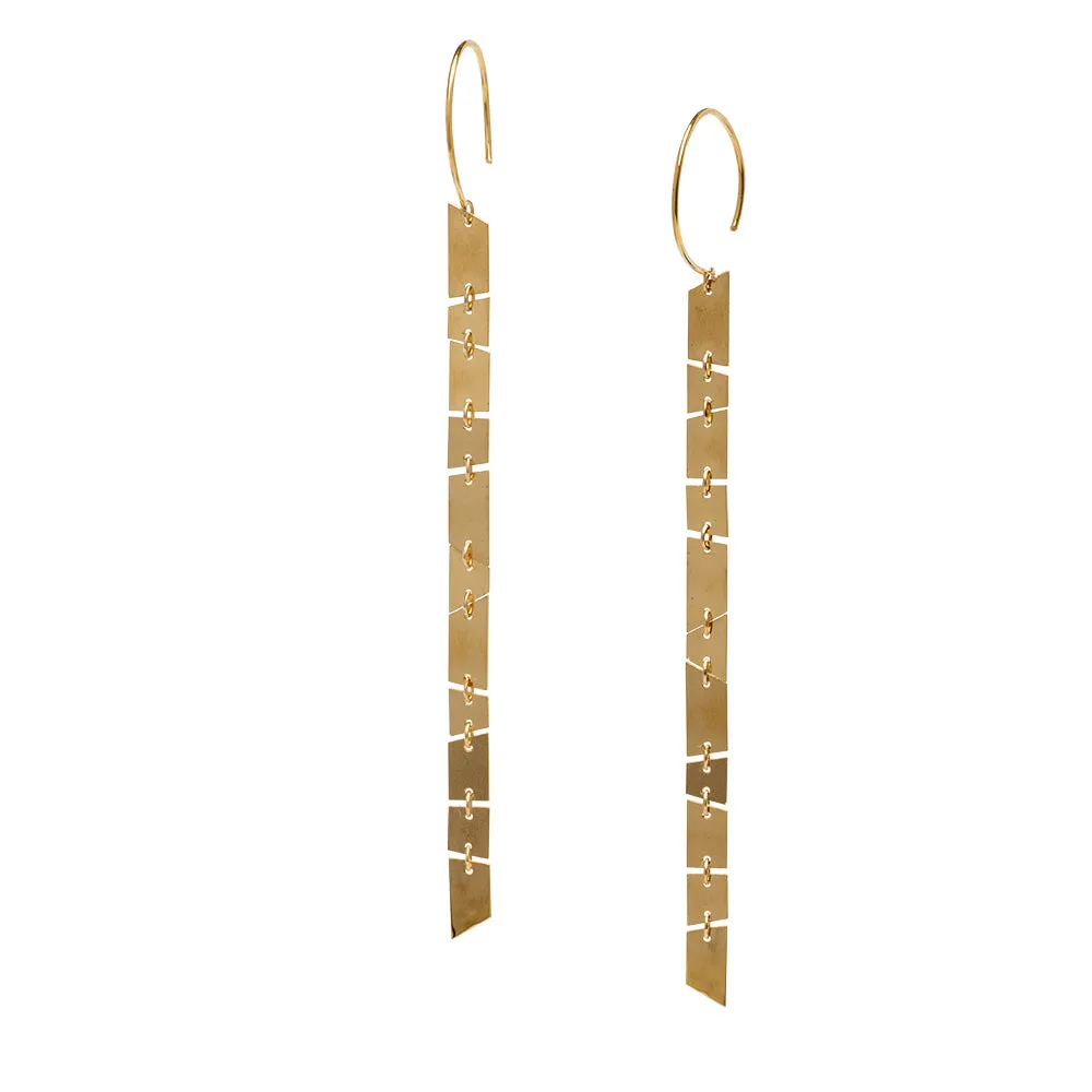 faceted link earrings