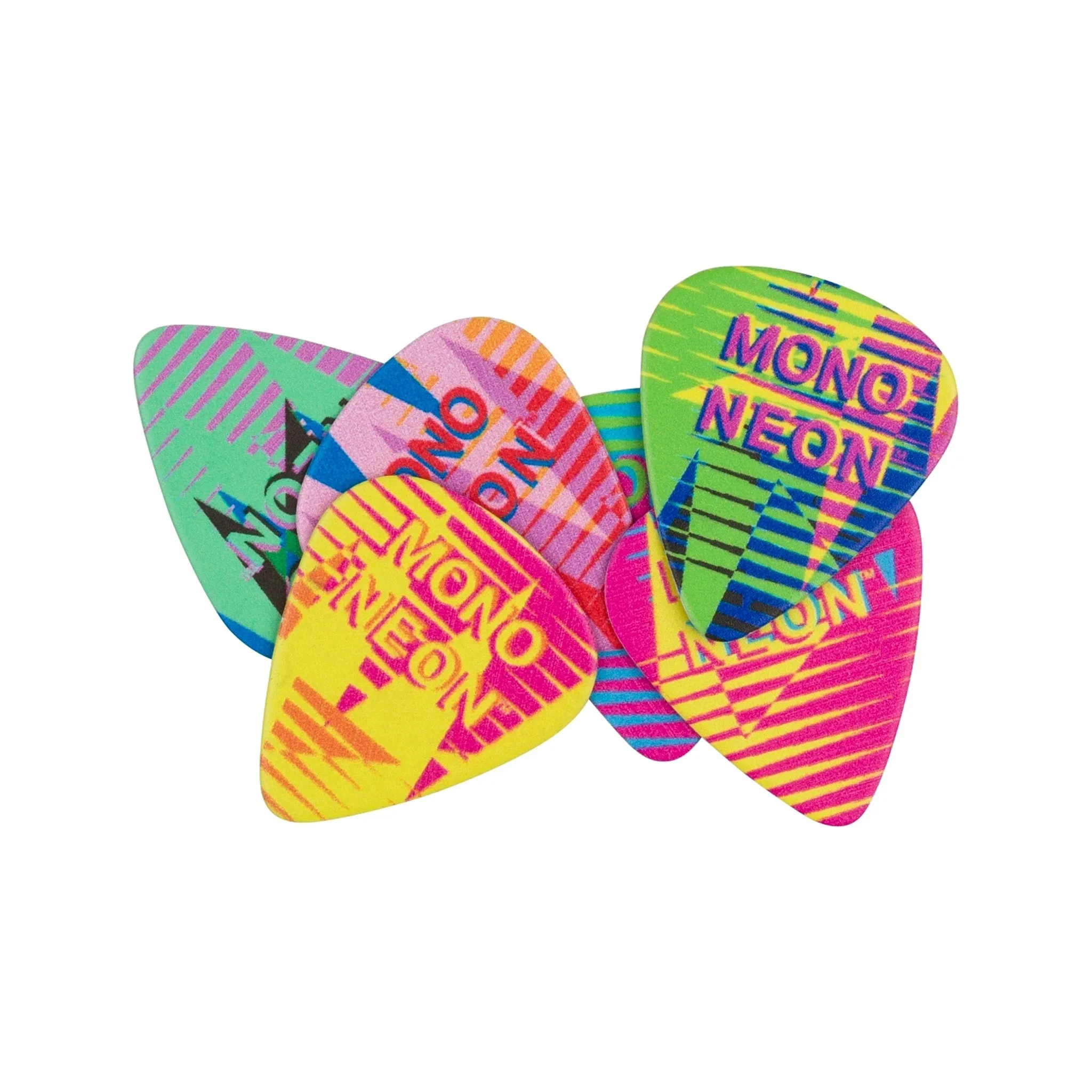Fender MonoNeon Guitar Pick Tin, Medium, 6-Pack