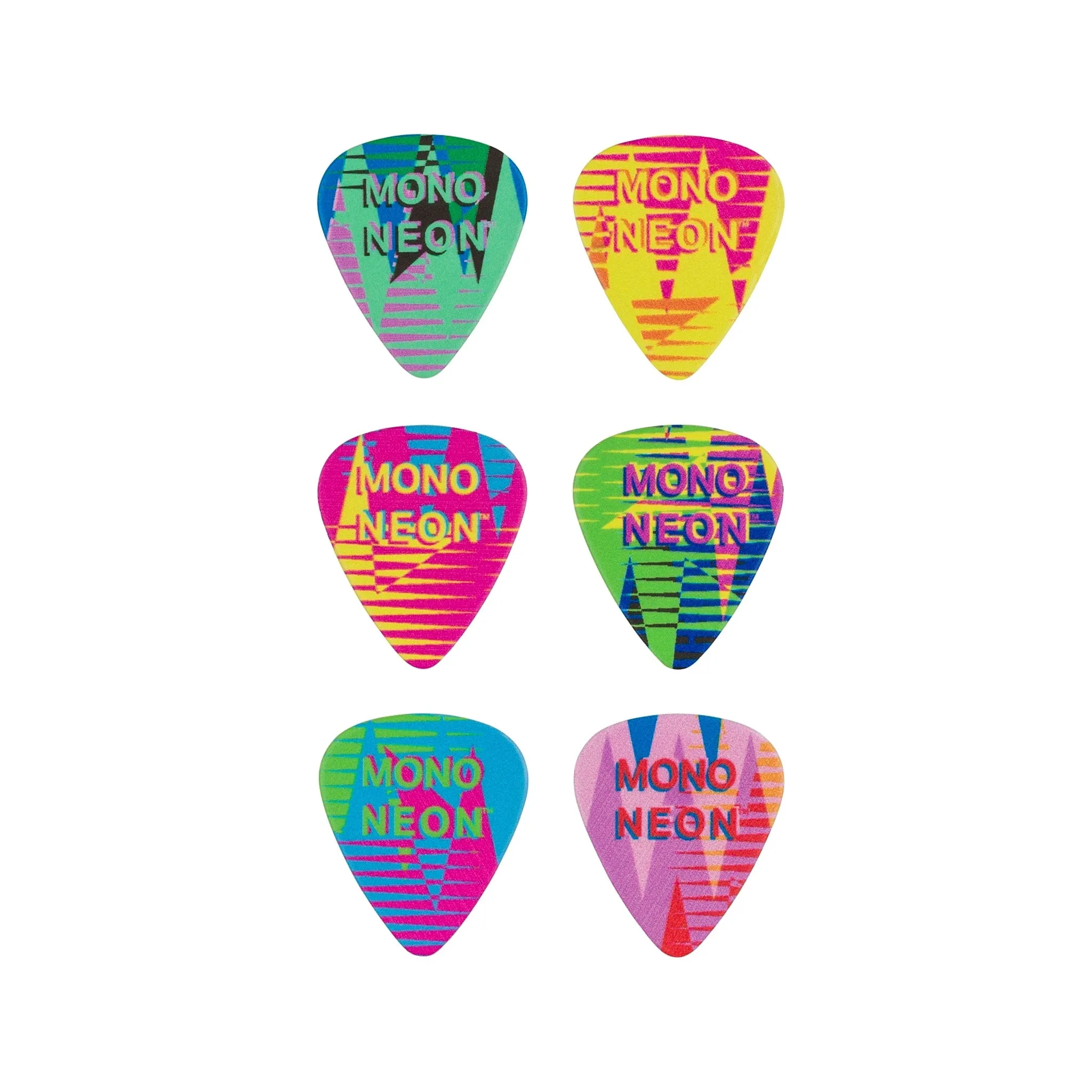 Fender MonoNeon Guitar Pick Tin, Medium, 6-Pack