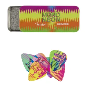 Fender MonoNeon Pick Tin, Medium, Set of 6