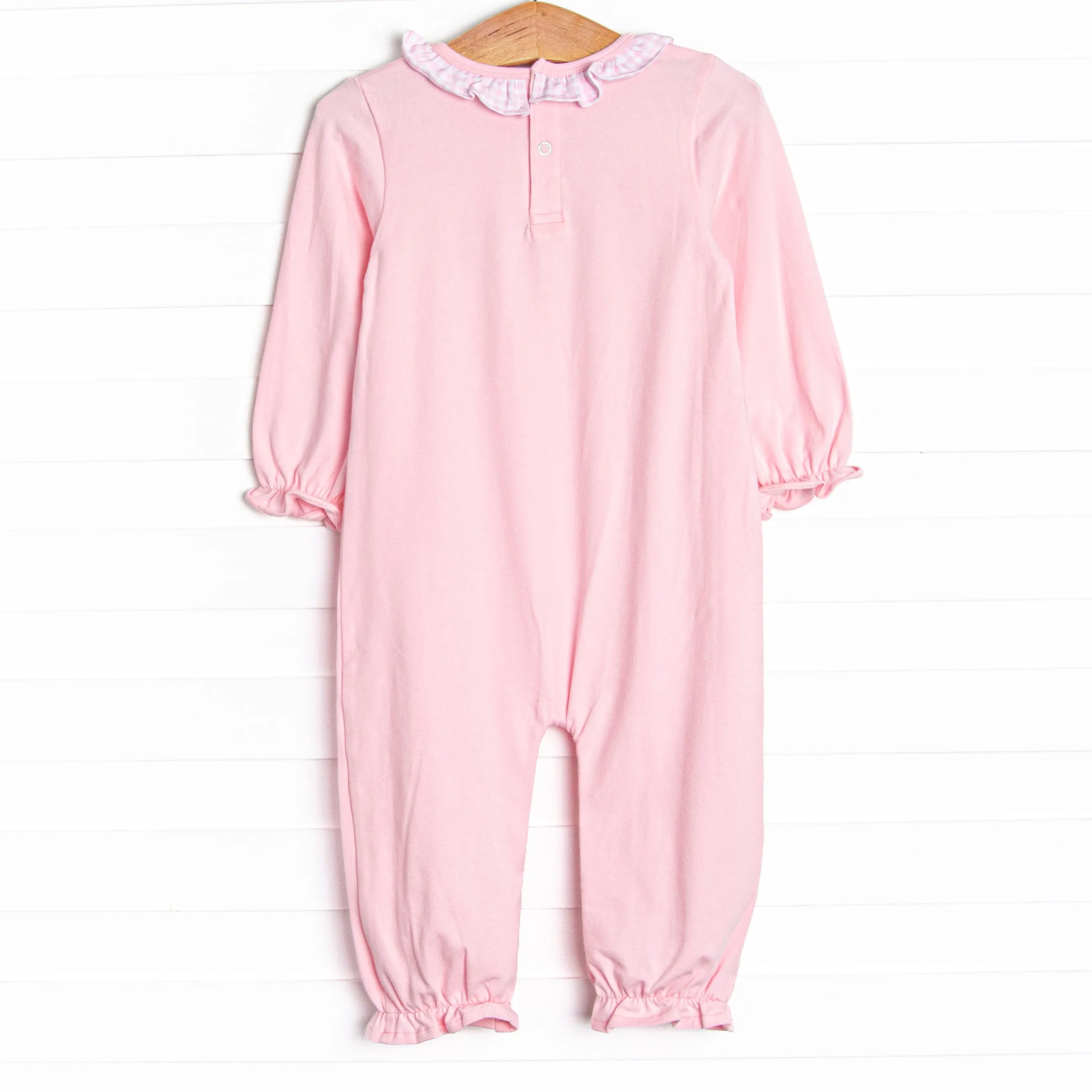 Festival Feast Applique Romper, Pink