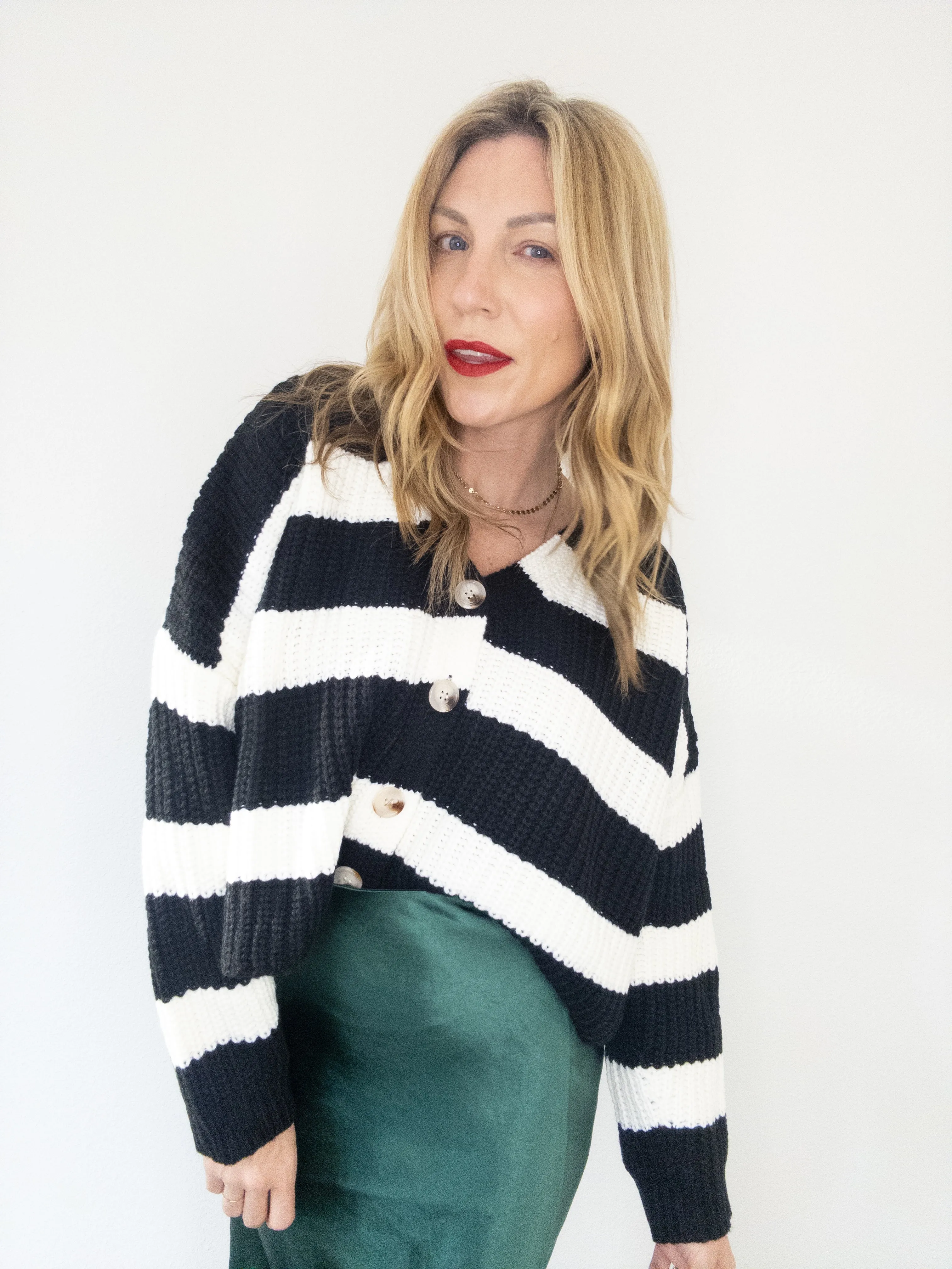 First Class Striped Cardigan