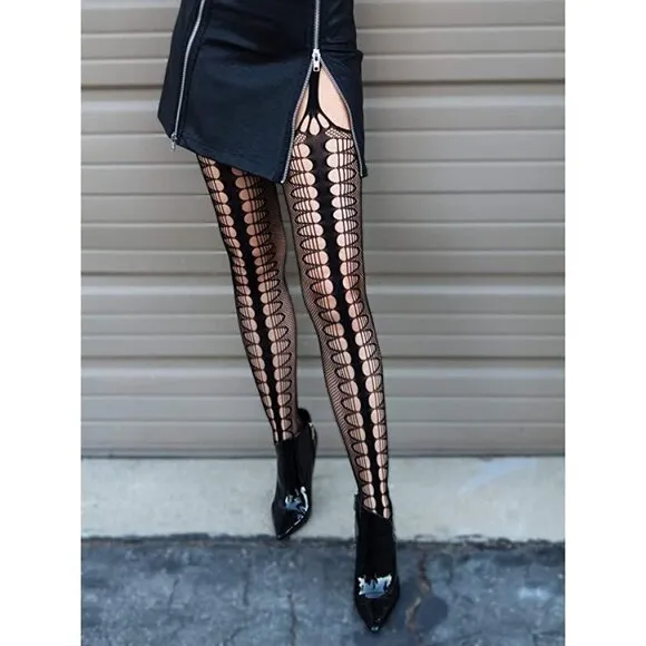 FISHNET Stockings Garter Mesh Lingerie Bodysuit Body Soft BDSM Bondage Cosplay