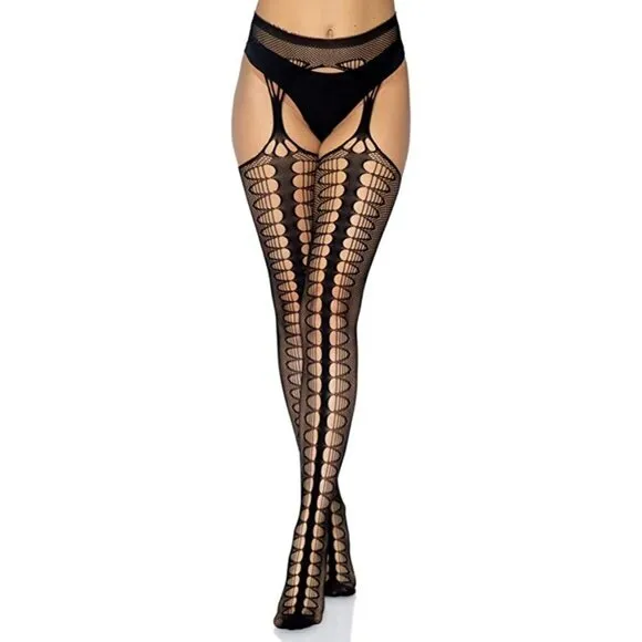 FISHNET Stockings Garter Mesh Lingerie Bodysuit Body Soft BDSM Bondage Cosplay