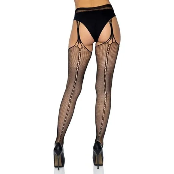 FISHNET Stockings Garter Mesh Lingerie Bodysuit Body Soft BDSM Bondage Cosplay