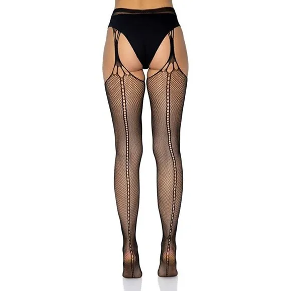 FISHNET Stockings Garter Mesh Lingerie Bodysuit Body Soft BDSM Bondage Cosplay