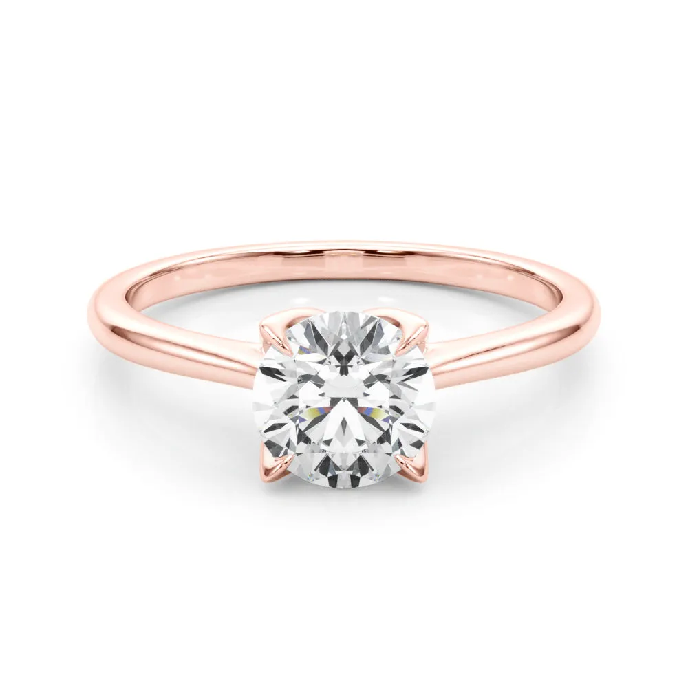 Flora Round  Diamond Solitaire Engagement Ring