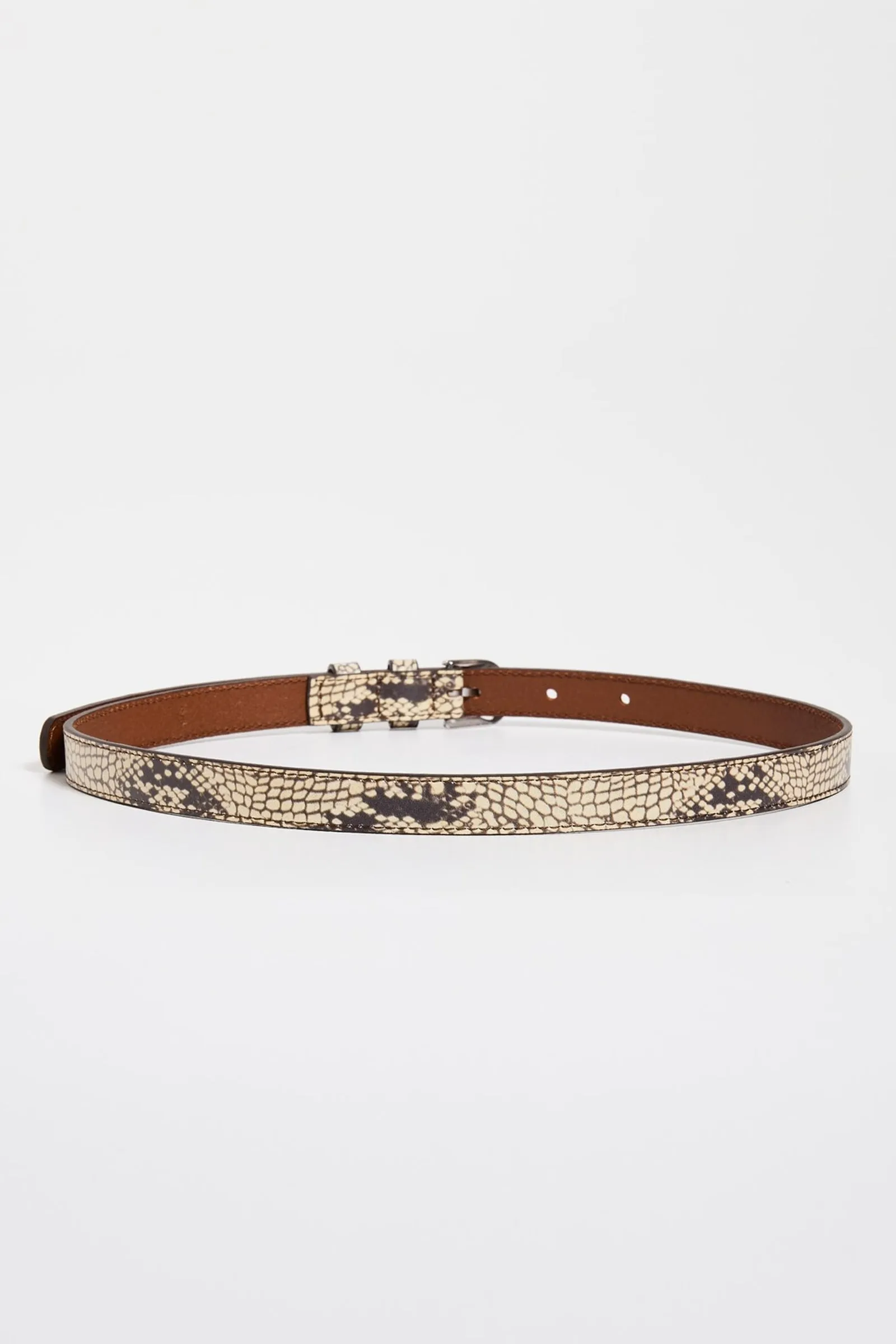 Frame Petit Twist Buckle Belt in Multi Butter Snake Print