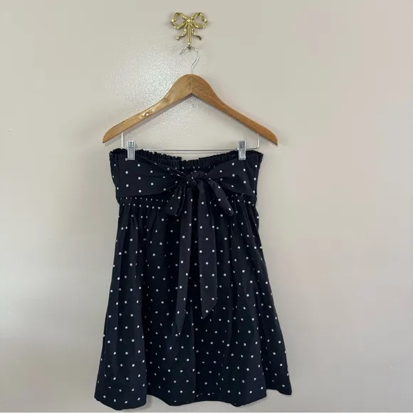 Free People Molly Babe Tunic Black and White Polka Dot Dress Size Large