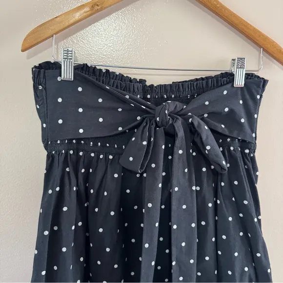 Free People Molly Babe Tunic Black and White Polka Dot Dress Size Large