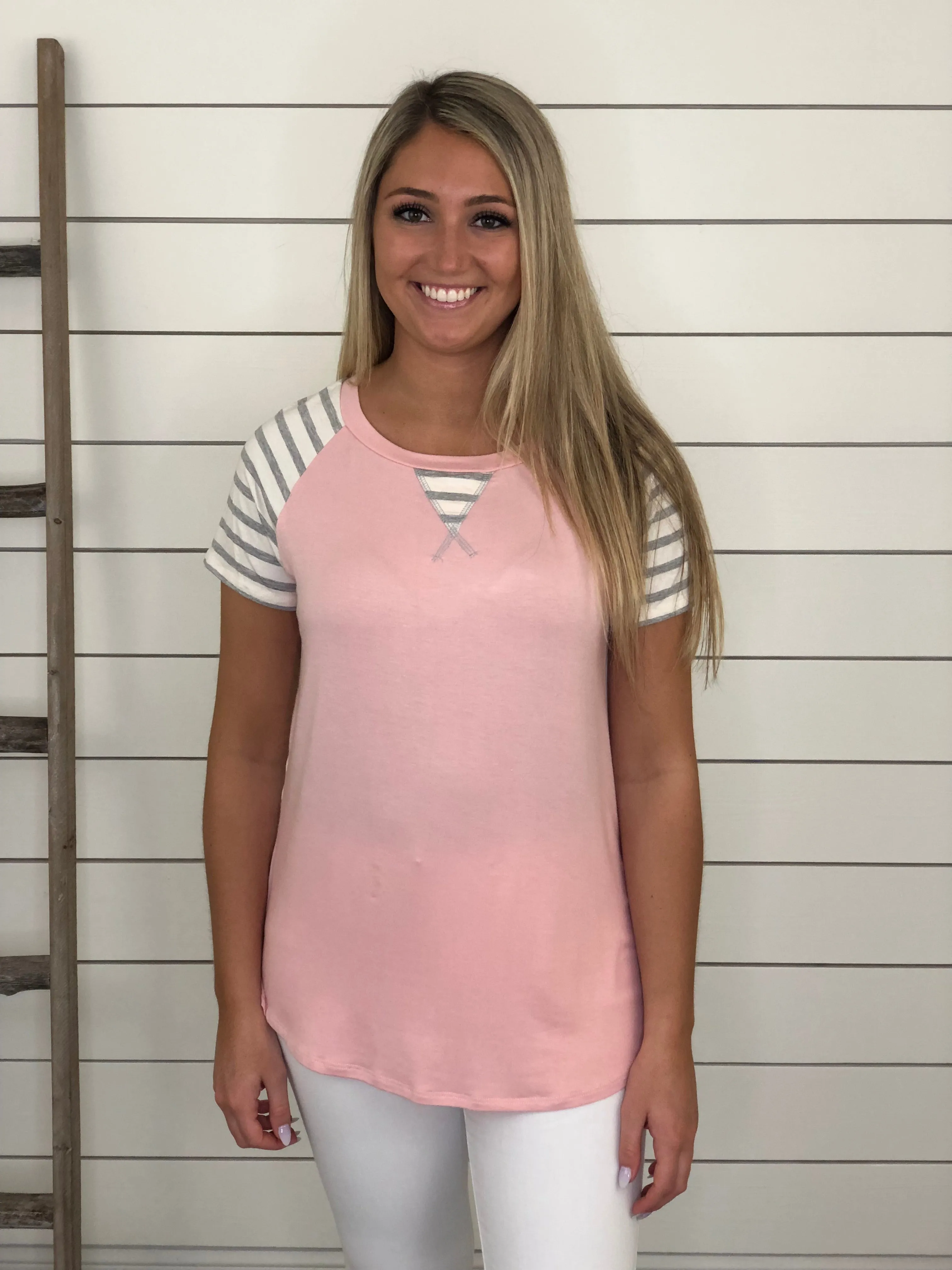 Fun Times Color Block Short Sleeve Top