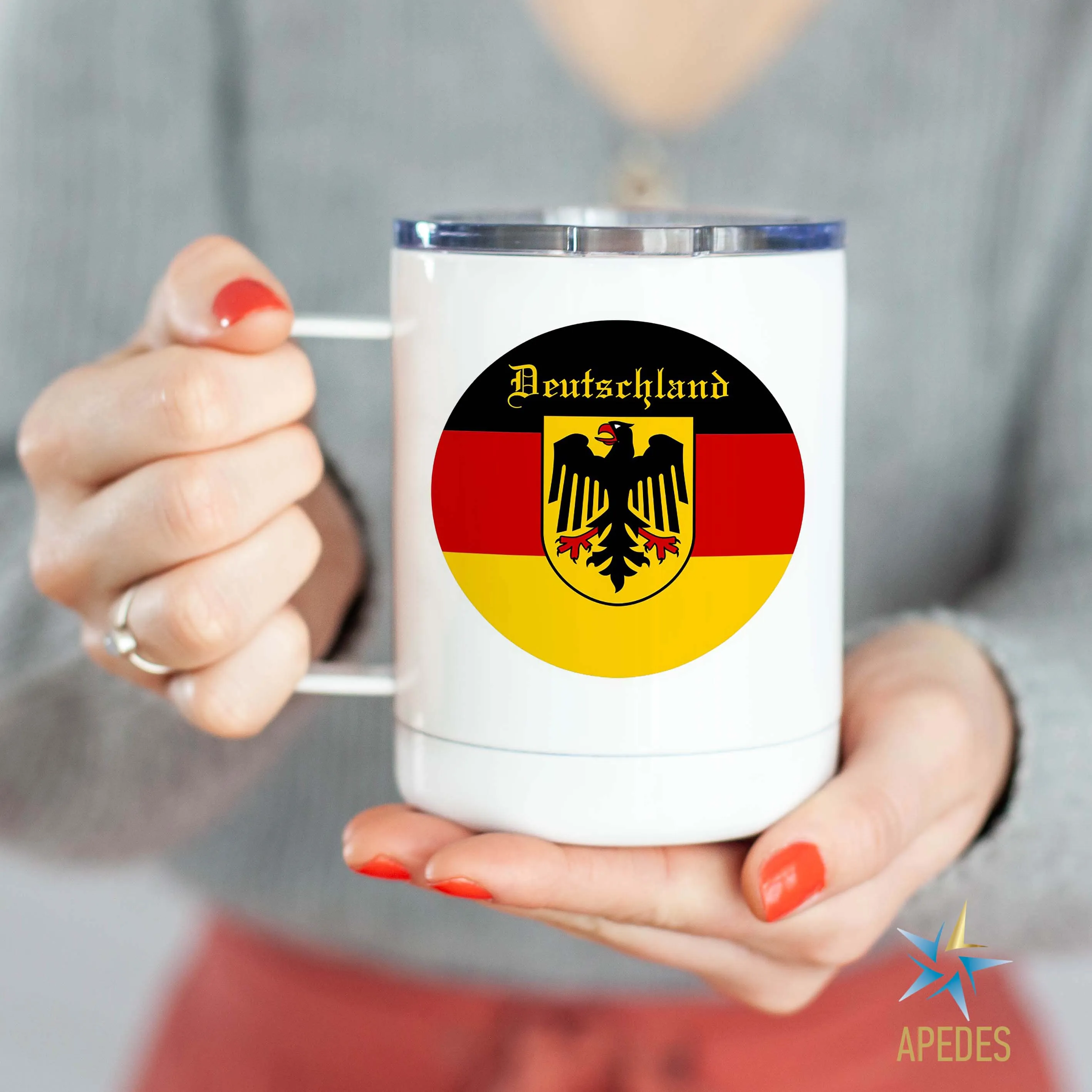 Germany Flag Stainless Steel Travel Mug 13 OZ