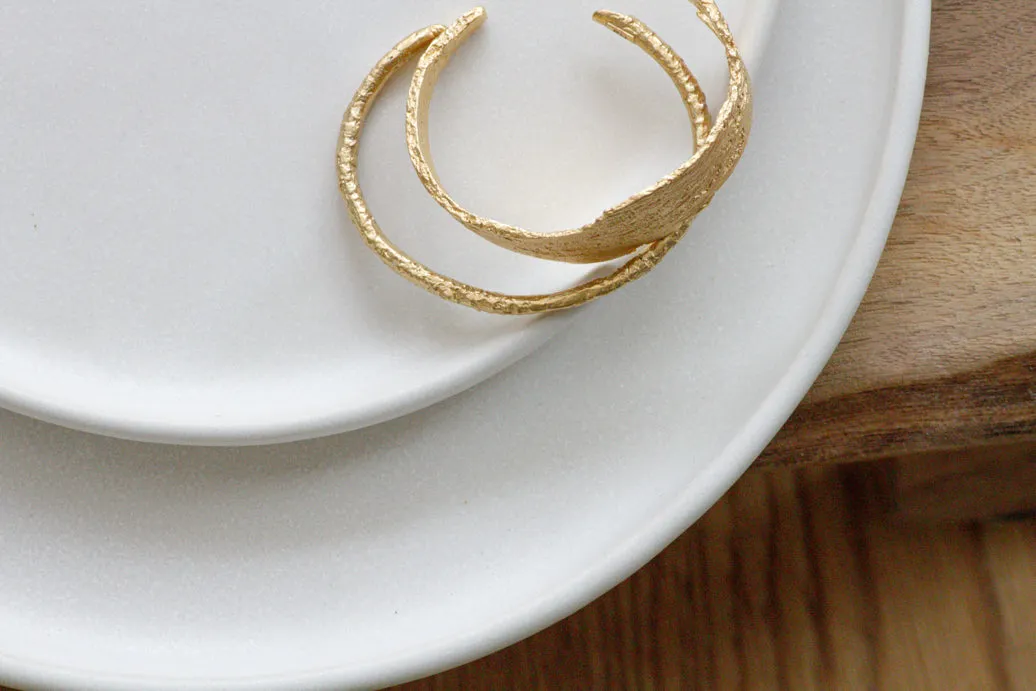 Gold Branch Open Bangle Bracelet