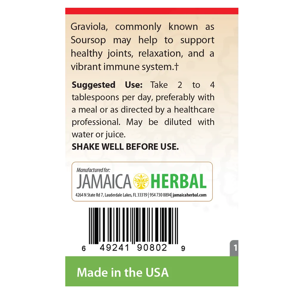 Graviola Leaf 100% Pure Extract (Soursop Leaf)(16oz)