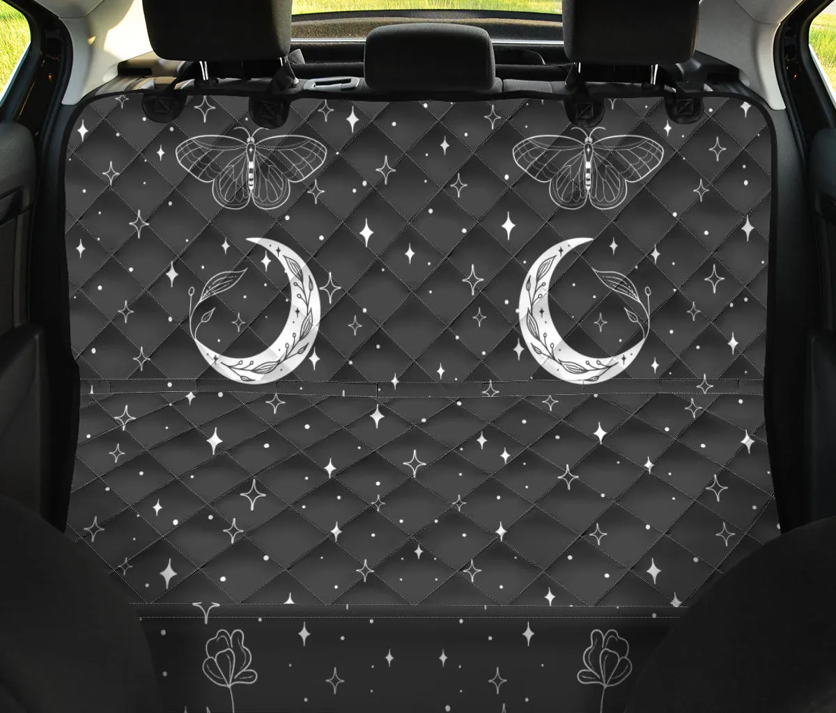 Gray Butterfly Moon Car Seat Cover for Back Seat (Pet Seat Cover)