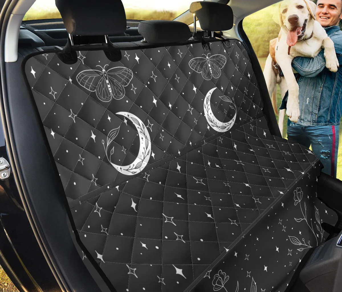 Gray Butterfly Moon Car Seat Cover for Back Seat (Pet Seat Cover)